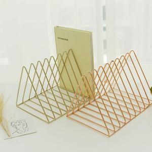 골드 철제 책상 삼각 책꽂이 2color/예쁜 철재 빈