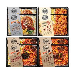 아워홈 온더고 중화식 볶음짬뽕밥 300g+김치제육덮밥 290g+함박스테이크정식 290g+중화식 볶음짬뽕 330g 각2개 (총 8개 )
