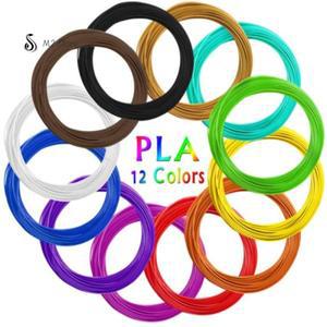 3D 프린터용 플라스틱 필라멘트, 펜, 12 롤, 색, 3 미터 직경, 1.75mm