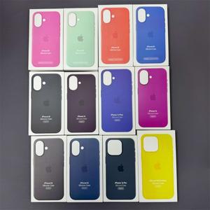 iPhone 16 Pro Max Plus 애니메이션 용   액체 실리콘 Magsafe Apple 휴대폰 케이스 박스가있는 뒷면 커버