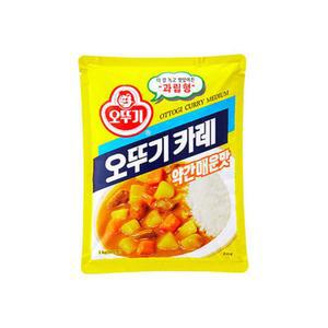 오뚜기 카레 약간매운맛 1kg 1봉 과립형 업소용 대용량 분말용분말 대량 카페 다목적 가루 용가루