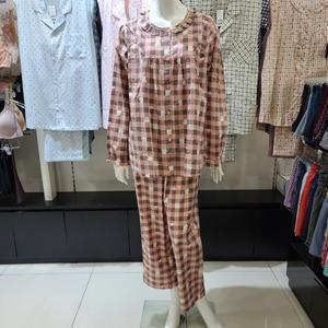 면60수 아사 체크 곰나염파자마VPA4271W