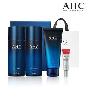 AHC 온리포맨 2종세트스킨+로션+텐레볼루션 아이크림 7ml+폼클렌져140ml