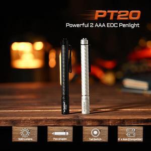 ACEBEAM 펜라이트 컴팩트 EDC 손전등, PT20, 500 루멘, 80 m, 2 AAA 배터리 호환, 3 밝기 레벨, 일일 토치