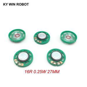 초박형 소형 스피커 16 옴 0.25 와트 0.25 W 16R 직경 27mm 2.7cm 두께 7mm 로트당 5 개