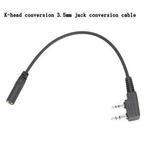 3.5mm 잭 휴대폰 헤드셋에 대한 2Pin K 형 커넥터, Baofeng UV-5R TYT Wouxun Kenwood Radio 용 오디오 케