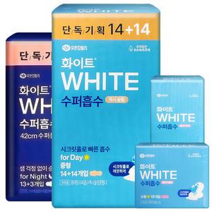 화이트 수퍼흡수 중형/대형/소형/수퍼롱/오버/팬티라이너