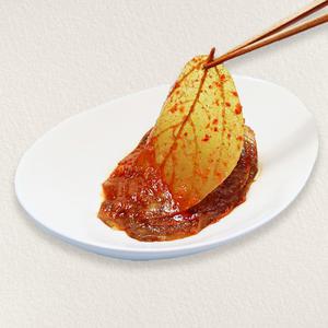 삭힌 단풍 노란 양념콩잎김치 500g