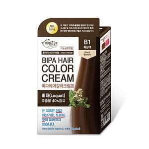 흰머리 새치 염색약 비파 헤어컬러크림200ml 흙갈색 저자극 실속형