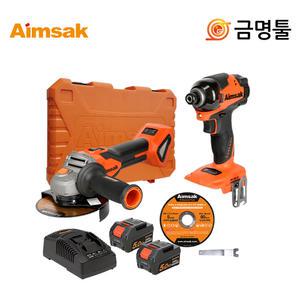 아임삭 BL22GM8 충전콤보세트 24V 5.0AH BL22G90 BL22M81 무선 임팩 그라인더 셋트