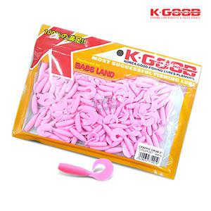 배스랜드 K.GOOD 크래피 그럽 2인치 대용량 / 100개입 쏘가리 꺽지 볼락 루어 낚시 웜 그럽웜