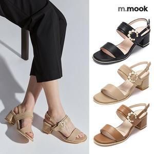 [하프클럽/무크]여화 클리프 진주 포인트 샌들 3colors