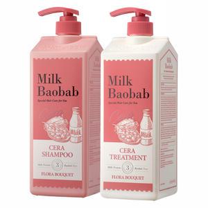 밀크바오밥 세라 샴푸 플로럴부케, 1200ml, 1개 + 트리트먼트, 1개
