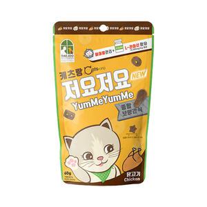 캐츠랑 저요저요 고양이 보양간식 닭고기 60g 캣 헤어볼관리 길냥이 과자 간식