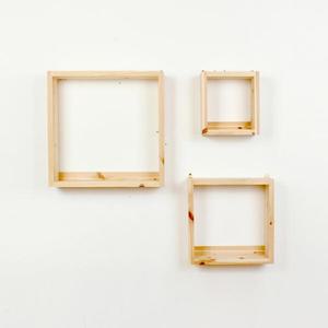 아트박스 디자인엔씨 원목정사각 SET선반 WF138 디자인엔씨