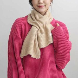 [하프클럽/옷자락]여성 니트 고리 머플러 데일리 목도리 골지 미니
