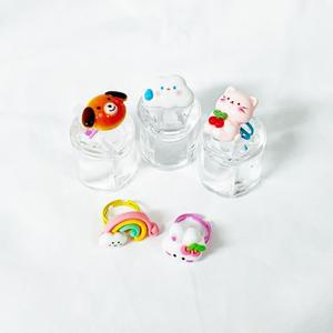 반지 인기 아동 LED 사이즈조절 선 캐릭터 팬시 동물 토끼 고양이 강아지 구름 무지개 포인트 모음 낱개