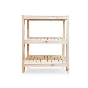 [RG58P8Q1]파인 우드렉 3단선반600 DIY 원목 모듈선반