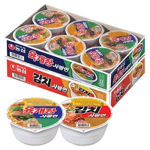[기타]농심 육개장사발면 6개 + 김치사발면 6개