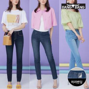 여성 썸머 슬림 스트레이트핏 스판데님 3종택1