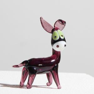 현대 미니어처 당나귀 공예, 귀여운 작은 크리스탈 인형, 자동차 장식, 문지방 유리 동물 어린이 장난감