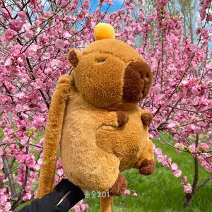 카피바라 인형 백팩 1개 동물 가방 쿼카 귀여운 봉제 선물