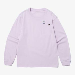 노스페이스 키즈 애니 메이트 롱슬리브 라운드 티 PASTEL LILAC NT7TP03U