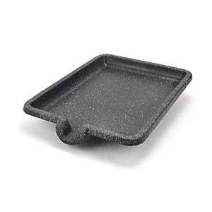 고급 두꺼운 1구렌지 삼겹살 불판 사각 42cm x 30cm 묵직한 야외용 가스 코팅 고기구이팬 국산