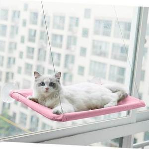 [JHQRGB93_4B]핑크 창문해먹 방석 고양이해먹