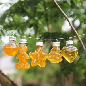 별 공병 플라스틱 트리 개입 음료병 성탄절 모양 50ML 하트 검정