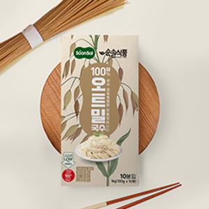 순솔 100% 오트밀국수 1kg (100g x 10봉) 비건면 무밀가루 저칼로리면 제로슈가 글루텐프리 파스타면