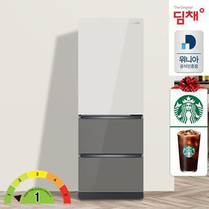 [기타]위니아 딤채 1등급 412L 스탠드 김치냉장고 EDT41JBPIEU 3도어 인증점 포토리뷰 이벤트 스타벅스