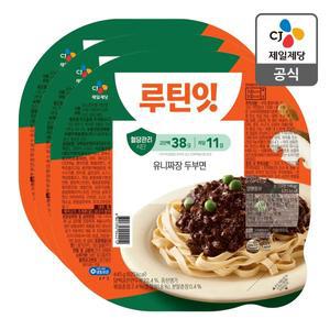 [CJ제일제당][본사배송][냉동] 루틴잇 고단백저당도시락 유니짜장두부면 445g X 3개
