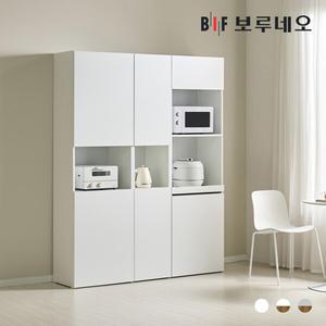[착불]보루네오 애드 수납장 키큰장 1600 H세트 거실 베란다 다용도 높은 깊은