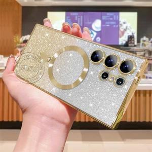 삼성호환 갤럭시 S25 S24 S23 S22 S21 S20 플러스 FE 반짝이 케이스 Note20 Ultra MagSafe 레이디 용 스파