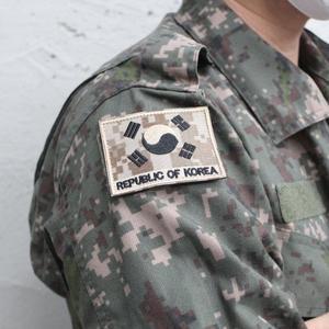 자수 와펜 패치 디지털 태극기 벨크로패치 (WFGTH1S)