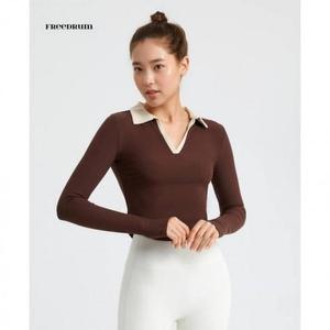 운동복 롱슬리브 상의 필라테스복 요가 카라 (3i2Ma)