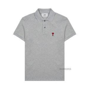 [아미](김해점) SS25 공용 하트 로고 폴로 티셔츠 BFUPL001 760 951