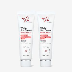더마겐 화이트 선크림 50g 2개 예민피부 3중 기능성 무기자차