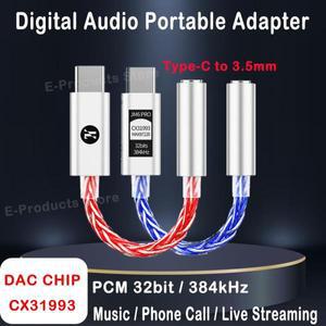 JCALLY JM6 Pro C타입-3.5mm CX31993 HIFI DAC 휴대용 디지털 오디오 디코딩 헤드폰 앰프 어댑터