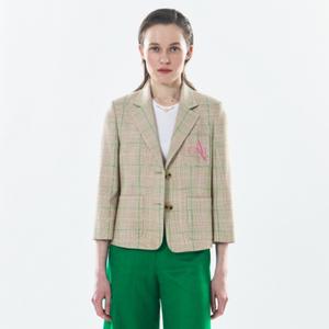 제시뉴욕 24ss 미니멀 체크 싱글 자켓 (ME3-NRJR1350-멀티)