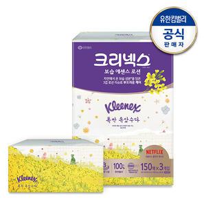 [크리넥스x폭싹 속았수다] 보습에센스로션 넷플릭스 콜라보 에디션 150매X3개입 (미용티슈)