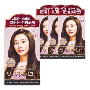 려 우아채 멋내기 새치 크림 염색약 7N 밝은갈색 4개