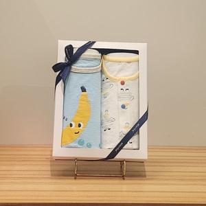[압소바](의정부점)S/S 출산 내의2종 선물바나나 반소 상하A2313082(L/블루)//더기 7부 내의A2B10382(백...