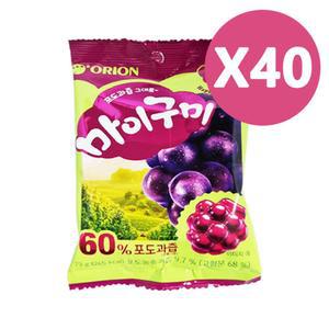 마이구미 포도 79g 40개 1Box 아이 간식 젤리 맛