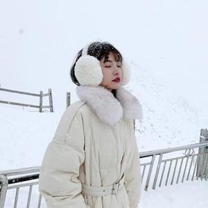 [기타]겨울 접이식 보온 방한 여자 퍼 털 귀마개 큰 귀돌이 1+1_20785842