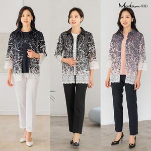 25SS 마담4060 셔링 레이스 앙상블