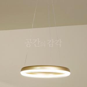 골드 링 모양 펜던트 조명 LED 일체형 식탁등 450 30W 4000K 주백색