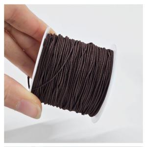 나일론 염주 악세사리 팔찌 DIY 고무줄 20m 갈색 비즈