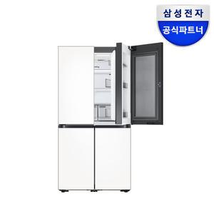 삼성전자 비스포크 냉장고 RF85DB91F1W6 새틴화이트 4도어 1등급 869L 메탈쿨링 푸드쇼케이스 UV탈취